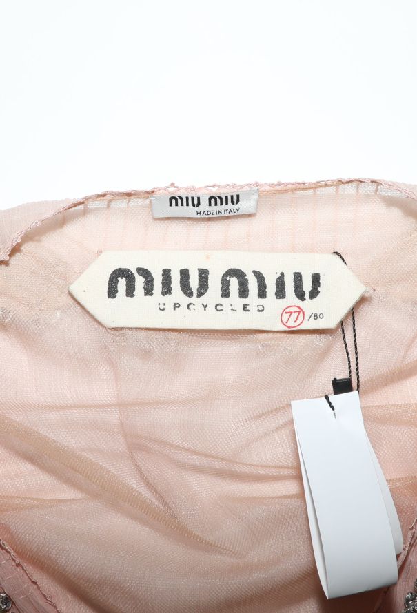 Miu Miu 2021 Limited Edition Hand-Beaded Chiffon Gown - 7