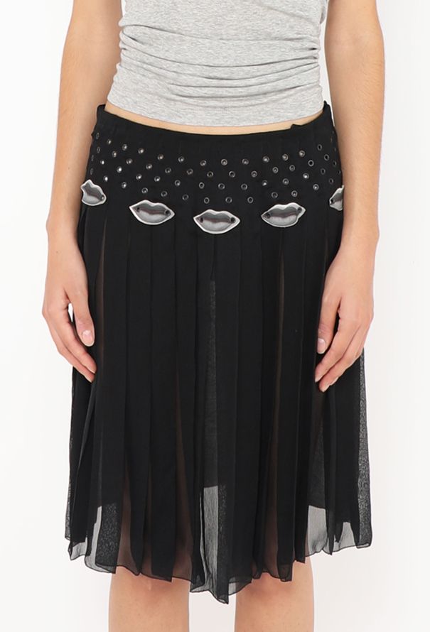 Prada Iconic S/S 2000 Lips Eyelet Skirt - 1