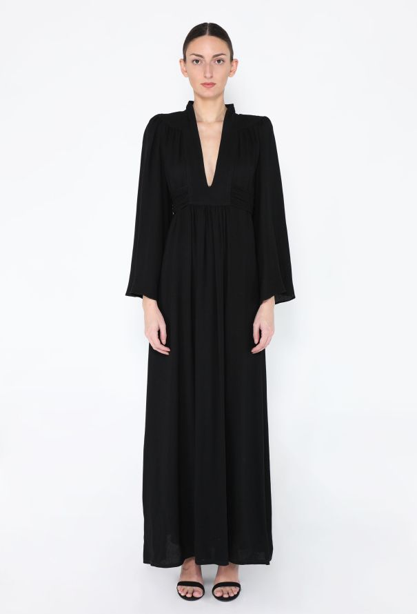 Ossie Clark '70s Plunging Crêpe Dress - 1