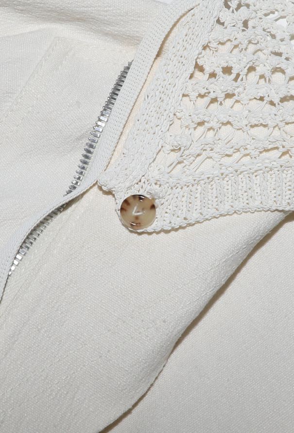 Bottega Veneta S/S 2021 Linen Crochet Hood Dress - 9