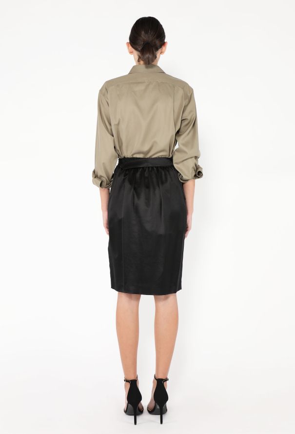 Saint Laurent 2024 Silk Cargo Skirt - 5