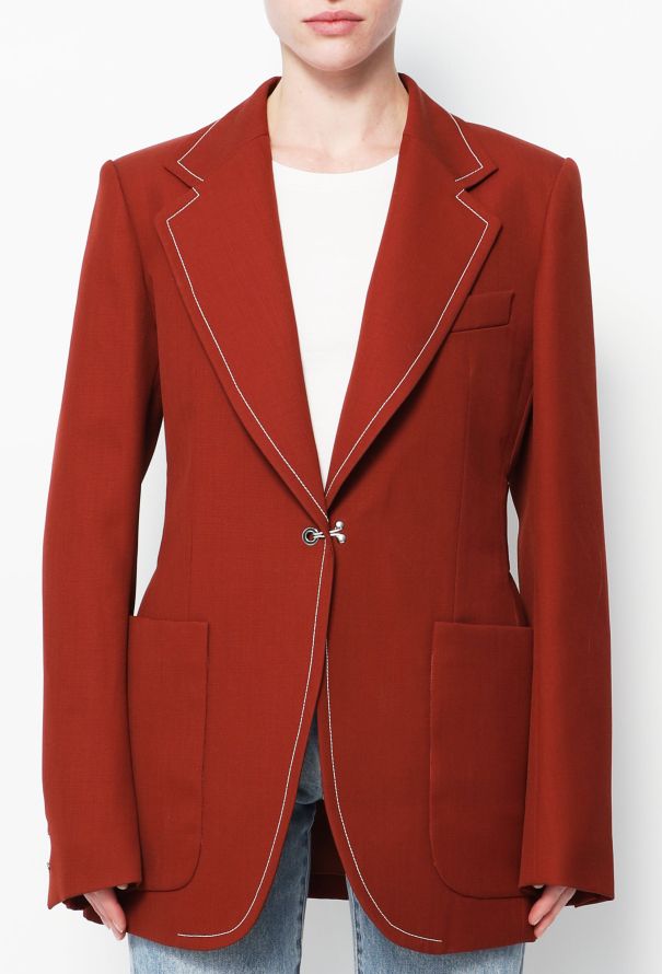 Thierry Mugler S/S 2019 Contrast Stitch Blazer - 1