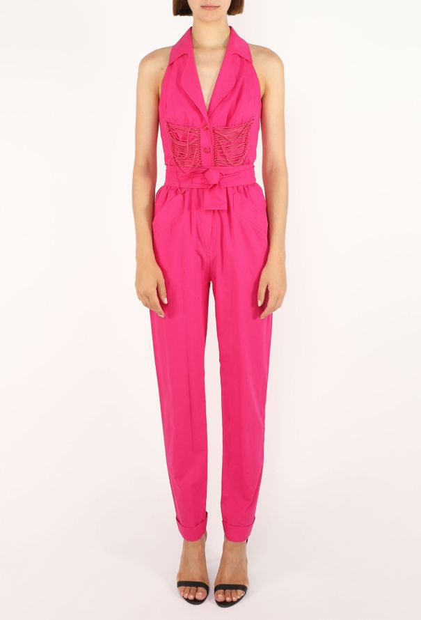 Thierry Mugler Corded Cinched Jumpsuit, 1990s - 2