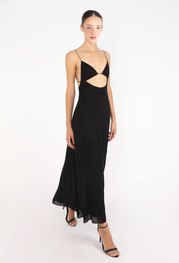 Saint Laurent Open-Back Cut-Out Dress, Resort 2022 - 4