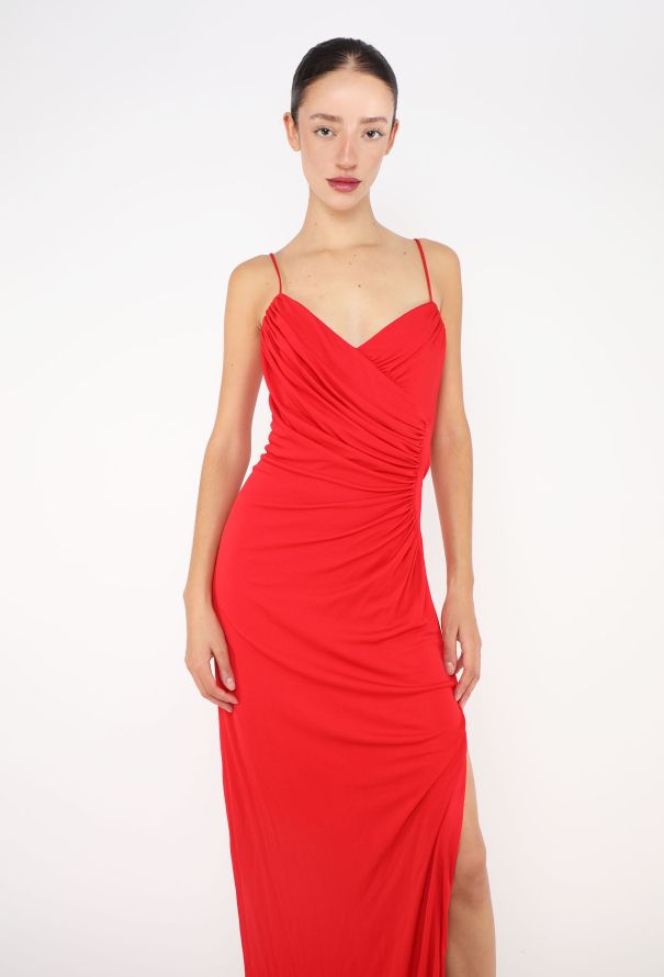 Azzaro Chiffon Sash Bustier Gown - 6