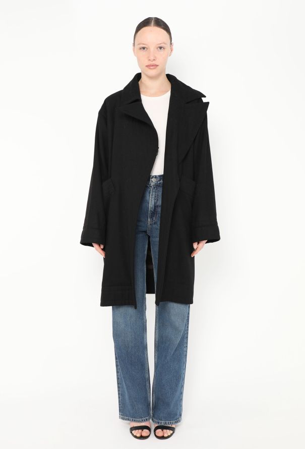 Saint Laurent Vintage Asymmetric Button Coat - 3
