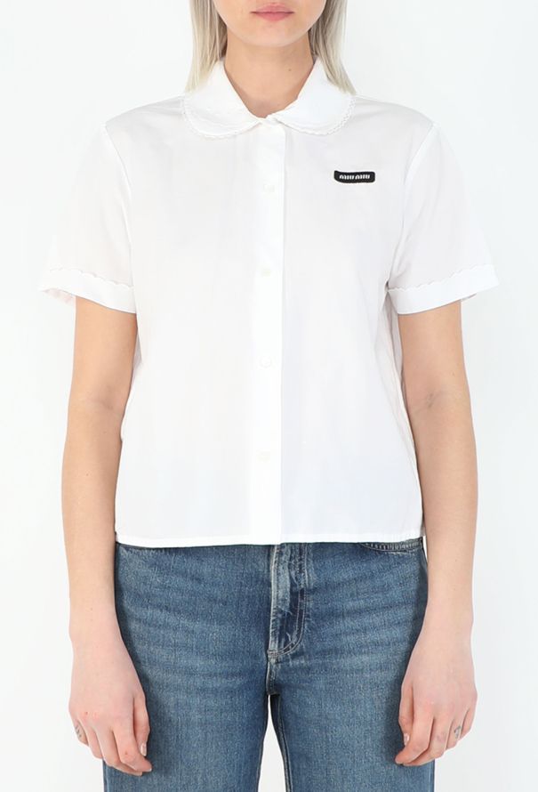 Miu Miu S/S 2025 Claudine Lace Collar Shirt - 4