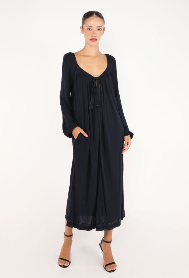 Jean Muir Pleated Jersey Dress, 1980s - 4