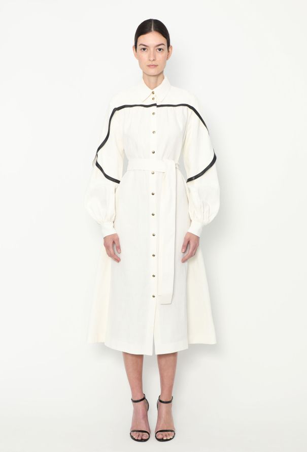 Céline CAMPAIGN S/S 2017 Belted Leather Trim Dress - 1