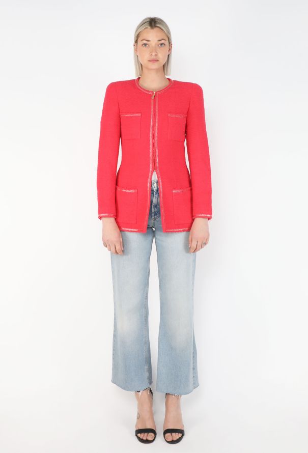Chanel Collarless Bouclé Tweed Jacket, S/S 1995 - 2