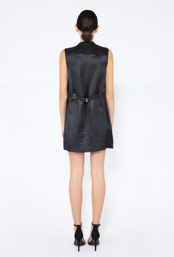 Prada 2024 Gilet Brooch Shift Dress - 4