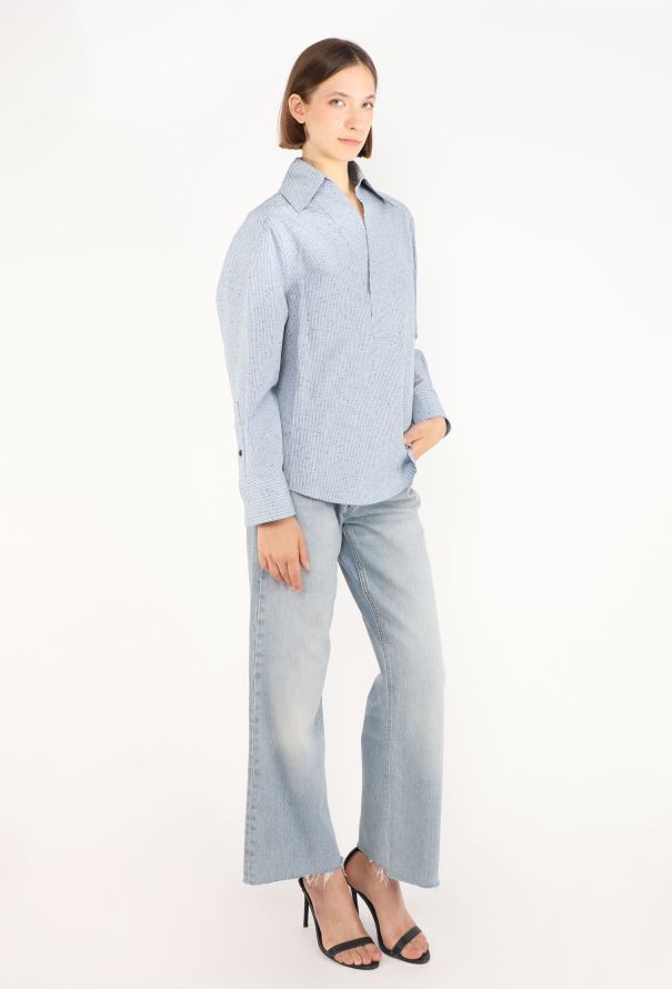 Bottega Veneta Pinstripe Cotton Tunic, S/S 2025 - 5