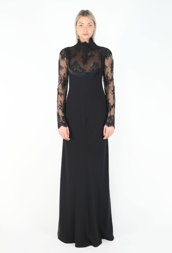 Valentino STUNNING '80s Chantilly Smoking Gown - 1