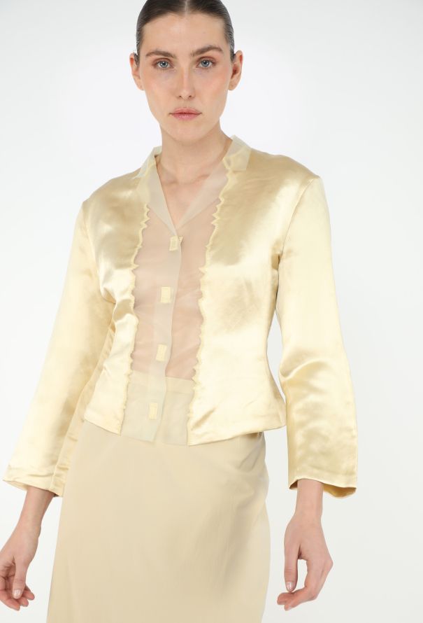 Prada RARE S/S 1998 Latex Panel Silk Ensemble - 1