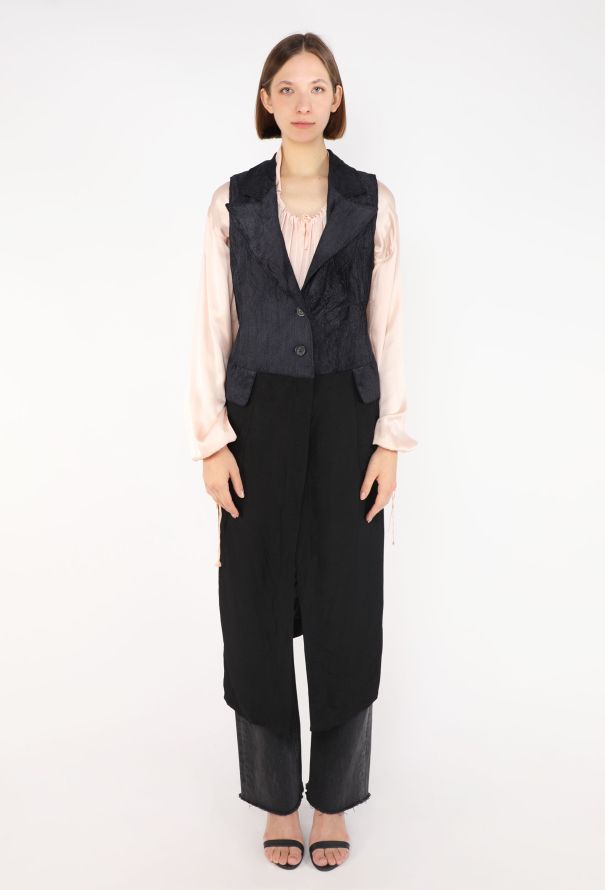 Ann Demeulemeester Corduroy Vest & Blouse Ensemble, 1990s - 4