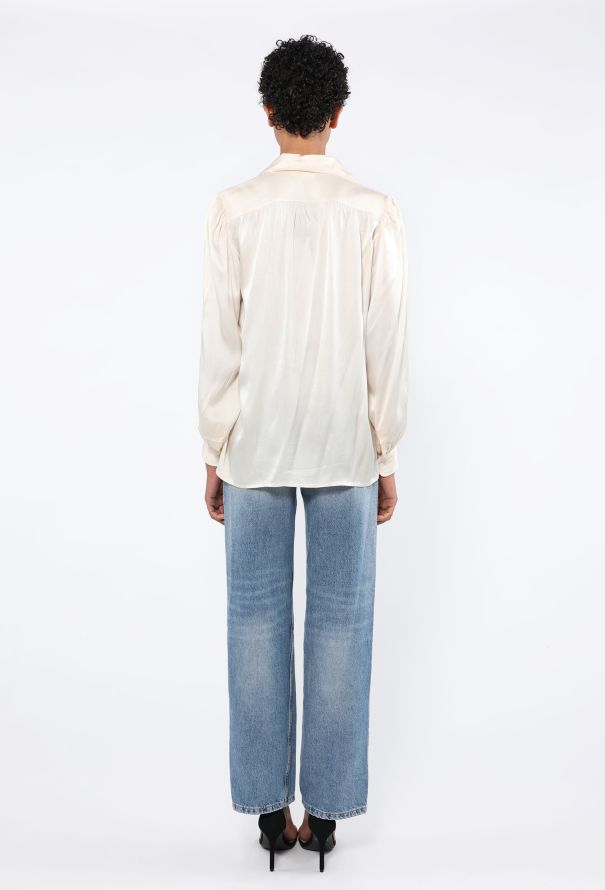 Saint Laurent Vintage Silk Button Down, 1980s - 4