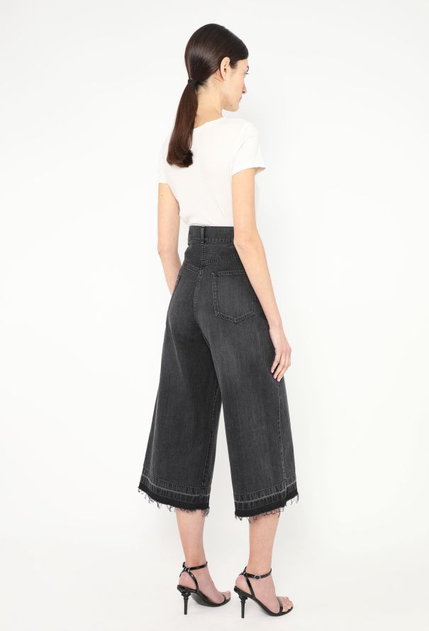 Sacai S/S 2019 Deconstructed Cropped Jeans - 5