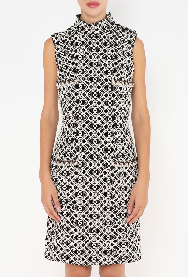 Chanel STUNNING 2022 Hand-Embroidered Lattice Dress - 1