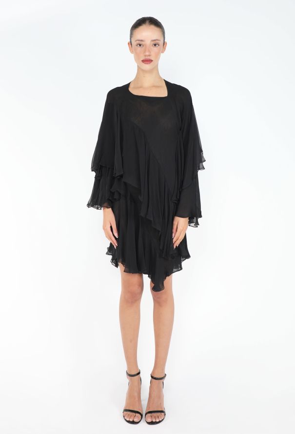 Gucci Tom Ford '90s Draped Chiffon Dress - 2