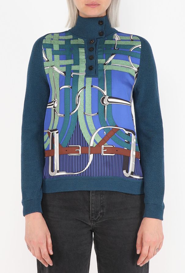 Hermès Graphic Silk Knit Sweater - 1