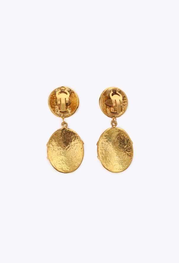 Chanel 'CC' Oval Clip-On Earrings, 1994 - 2
