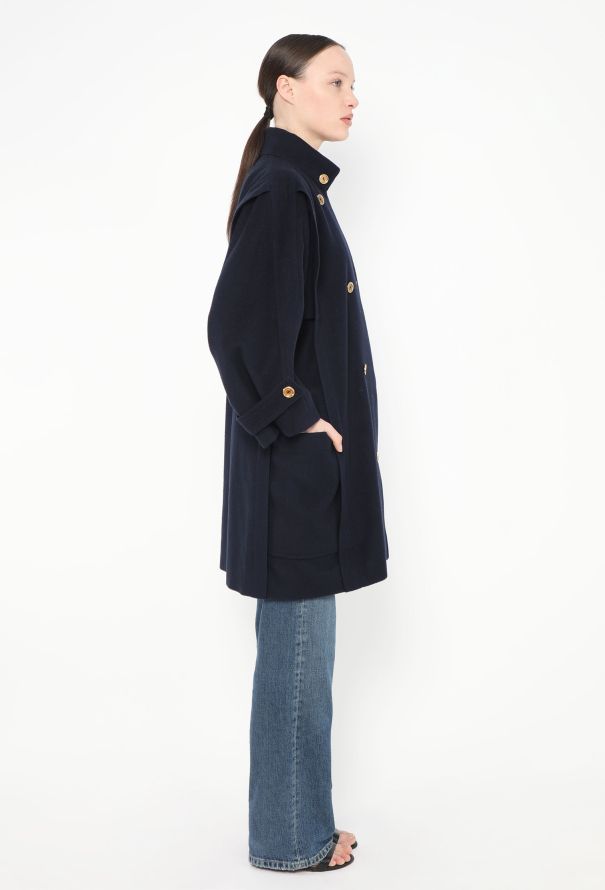 Céline Vintage Felted Military Jacket - 6