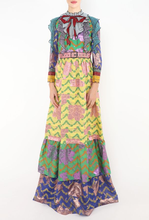 Gucci COLLECTOR S/S 2016 Trompe L'œil Brocade Gown - 4