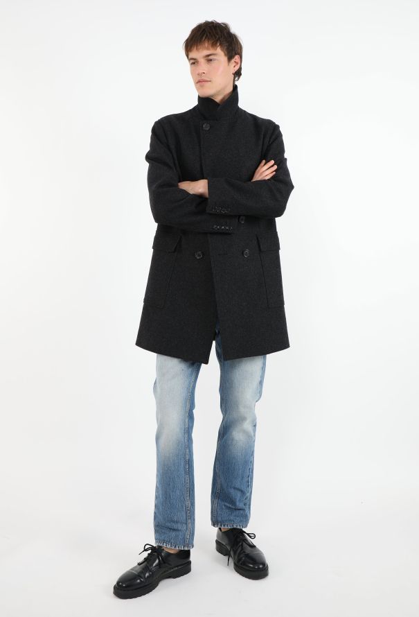 Dior Double-Breasted Wool Peacoat - 1