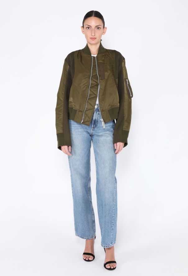 Sacai 2024 Knit Paneled Bomber Jacket - 4