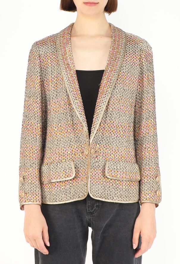 Chanel Haute Couture '90s Lamé Tweed Blazer - 2