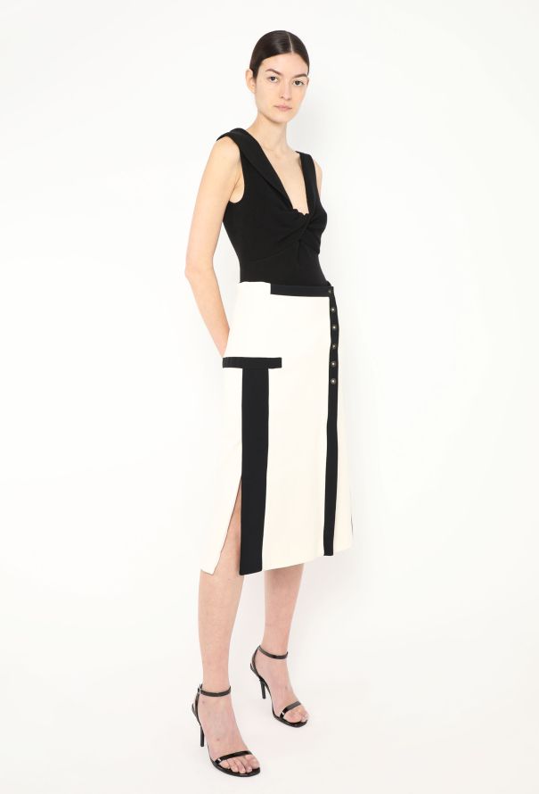Balenciaga Pre-Fall 2015 Bicolor Wrap Skirt - 4