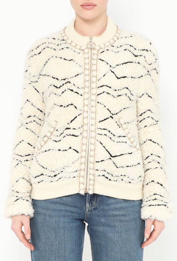 Chanel 2019 Chainlink Shearling Teddy Jacket - 1