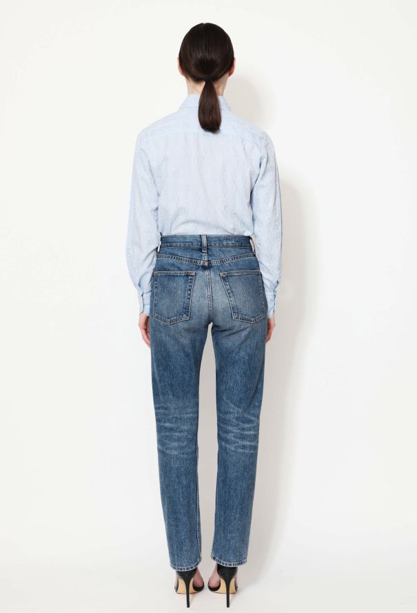 Céline ‘70s Chainlink Triomphe Cotton Shirt - 4