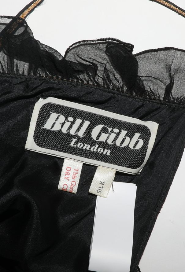 Bill Gibb 1976 Embroidered Silk Lamé Gown - 6