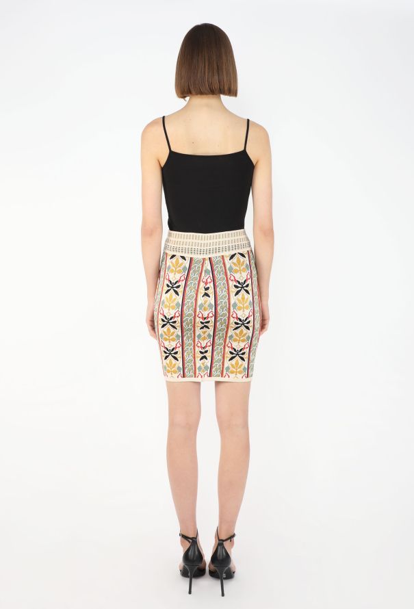 Alaïa F/W 1990 Jacquard Knit Skirt - 6