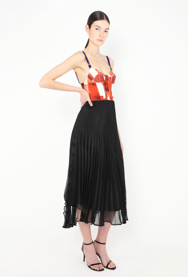 Céline S/S 2014 Brushstroke Bustier Dress - 6