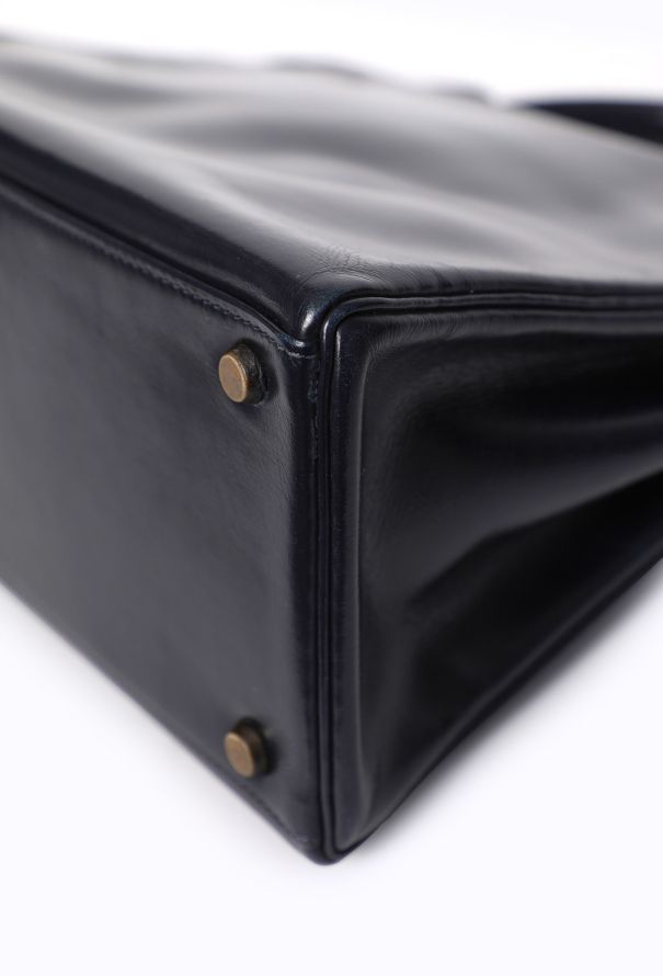 Hermès Vintage Navy Box Kelly Retourné 28, 1969 - 8