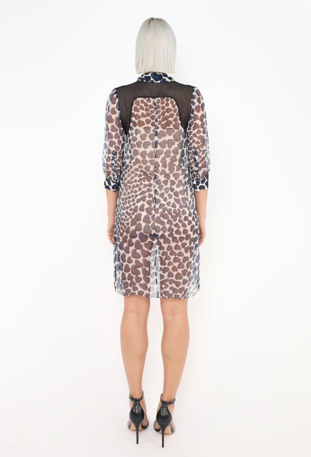Prada S/S 2000 Heart Print Lavallière Tunic - 5