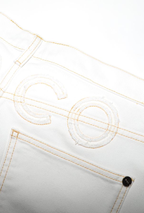 Chanel 2020 'COCO' Embroidered Jeans - 8