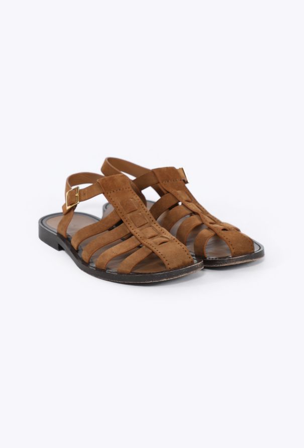The Row 2024 Pablo Suede Fisherman Sandals - 3