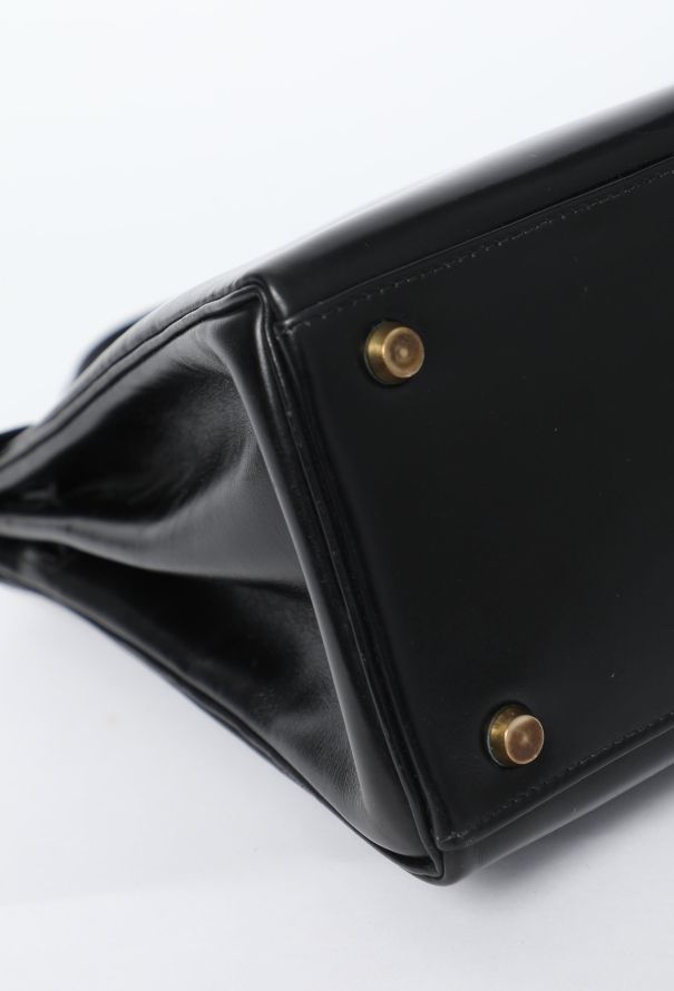 Hermès Exquisite Vintage Black Box Kelly Retourné 28 - 10