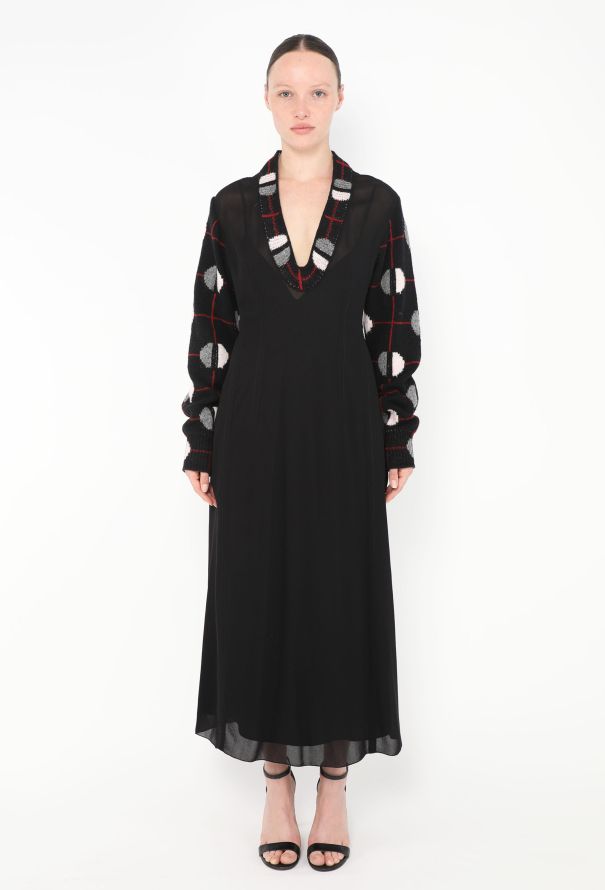 Prada F/W 2021 Geometric Knit Crêpe Dress - 1