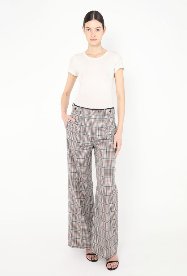 Balenciaga Resort 2008 Houndstooth Flared Trousers - 1