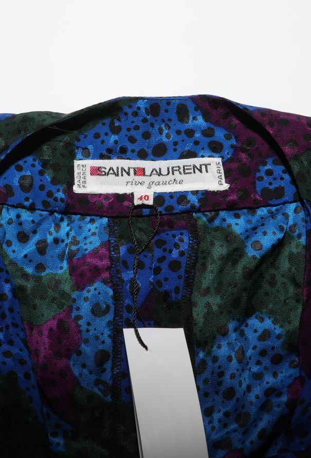 Saint Laurent F/W 1985 Silk Wrap Dress - 6 Saint Laurent F/W 1985 Silk Wrap Dress - 6