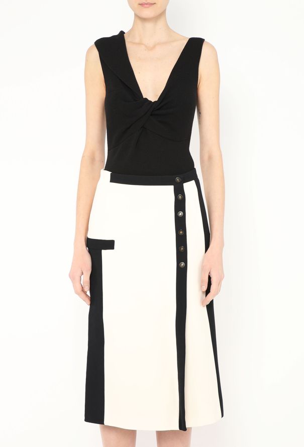 Balenciaga Pre-Fall 2015 Bicolor Wrap Skirt - 3