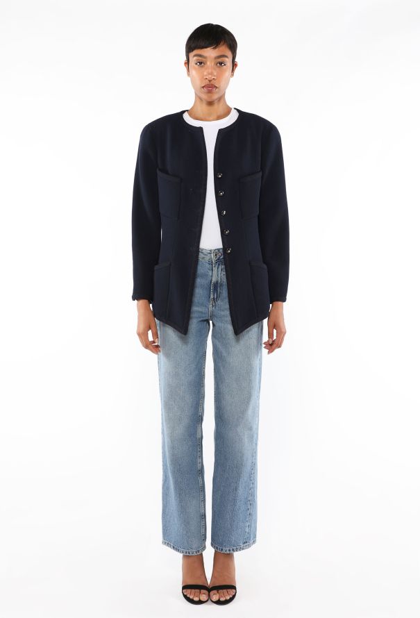 Chanel Collarless Braided Trim Jacket, 1992 - 5