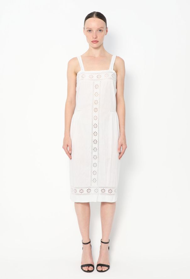 Antique 1920s Cotton Eyelet Dress Authentic Vintage ReSee