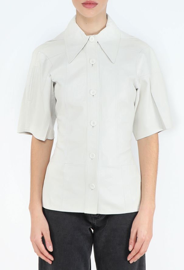 Céline F/W 2017 Belted Lambskin Shirt - 1