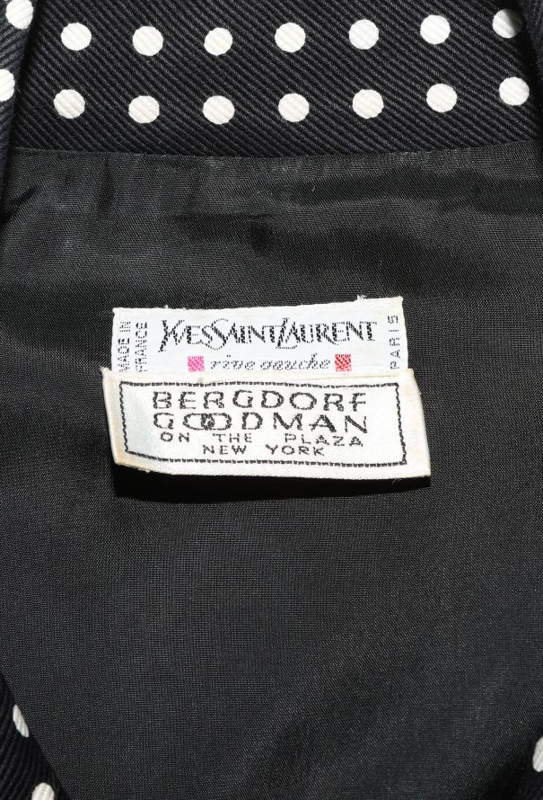 Saint Laurent S/S 1990 Polka Dot Dress - 6 Saint Laurent S/S 1990 Polka Dot Dress - 6