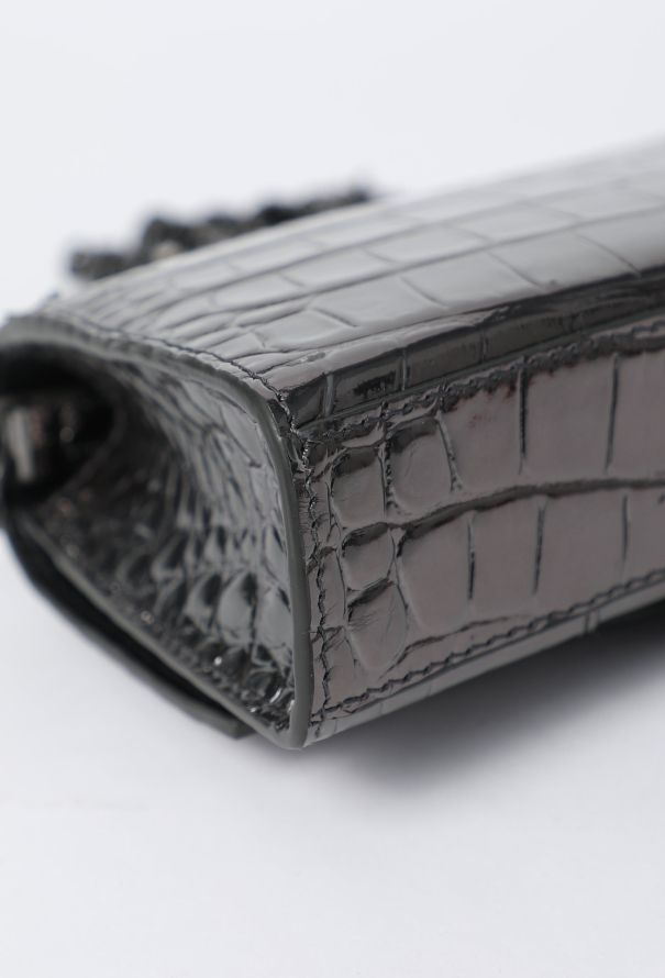 Balenciaga Embossed Hourglass Wallet on Chain - 7